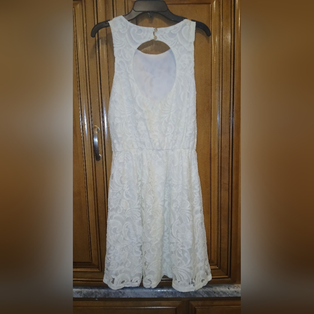 Everly Elegant White Sexy Lace Dress